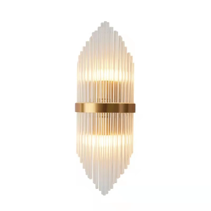 

Modern LED Wall Lamps Crystal Glass Rod Light Sconce For Bedroom Bedside Living Study Room Corridor Aisle Home Decor Lighting