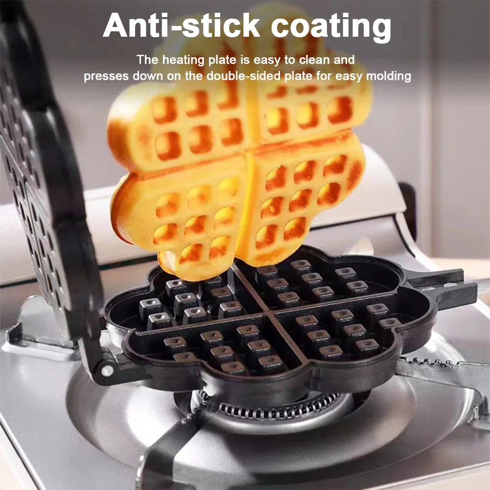 

Waffle Maker Pan Non-Stick Aluminum Alloy Sandwich Toaster Breakfast Frying Pan Eggette Breakfast Machine Waffle Molds