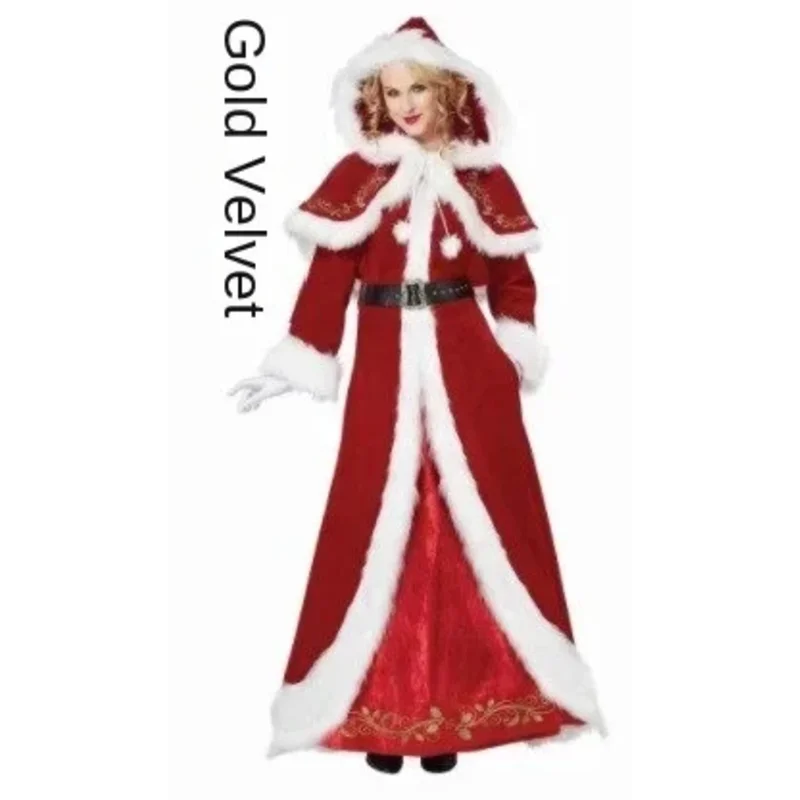 プレミアムサンタクロースコスチュームセットクリスマスコスチュームコスプレ服サンタクロースオタク緑髪オタクグリンチパフォーマンス服