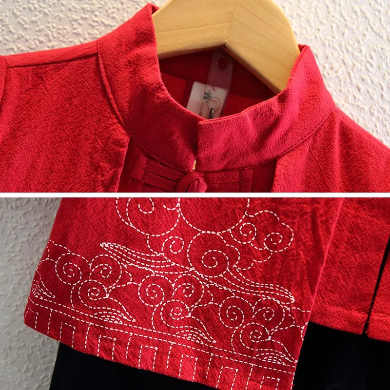 Fato Tang estilo chinês para crianças, roupa antiga de bebê, jaqueta manga comprida, conjunto de saia e calças, fantasia hanfu para meninos e meninas, primavera