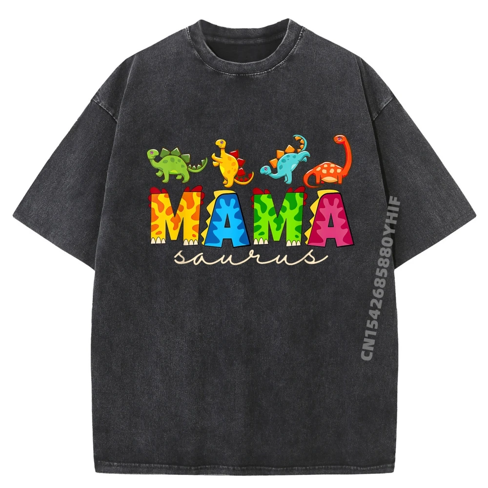 

Cute Mamasaurus T Rex Dinosaur Mama Saurus Mothers Day T Shirt Men 100% Cotton Washed Men's Clothing Design
