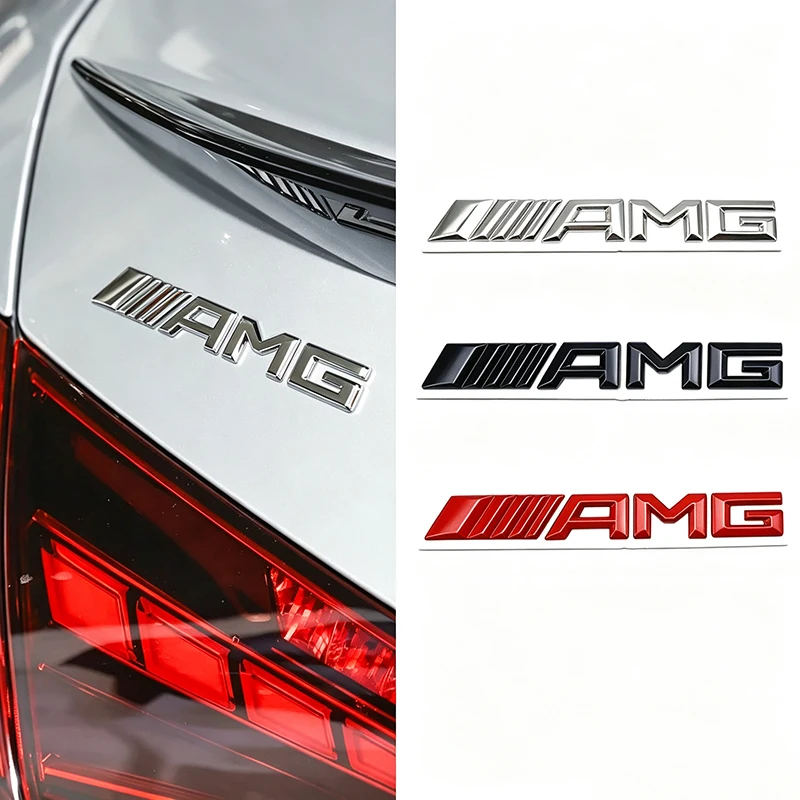 3D AMG Letter Car Trunk Emblem Metal Badge for Mercedes Benz AMG C E S GLE GLS CLC Class W204 W213 W203 W205 W124 W221 W212