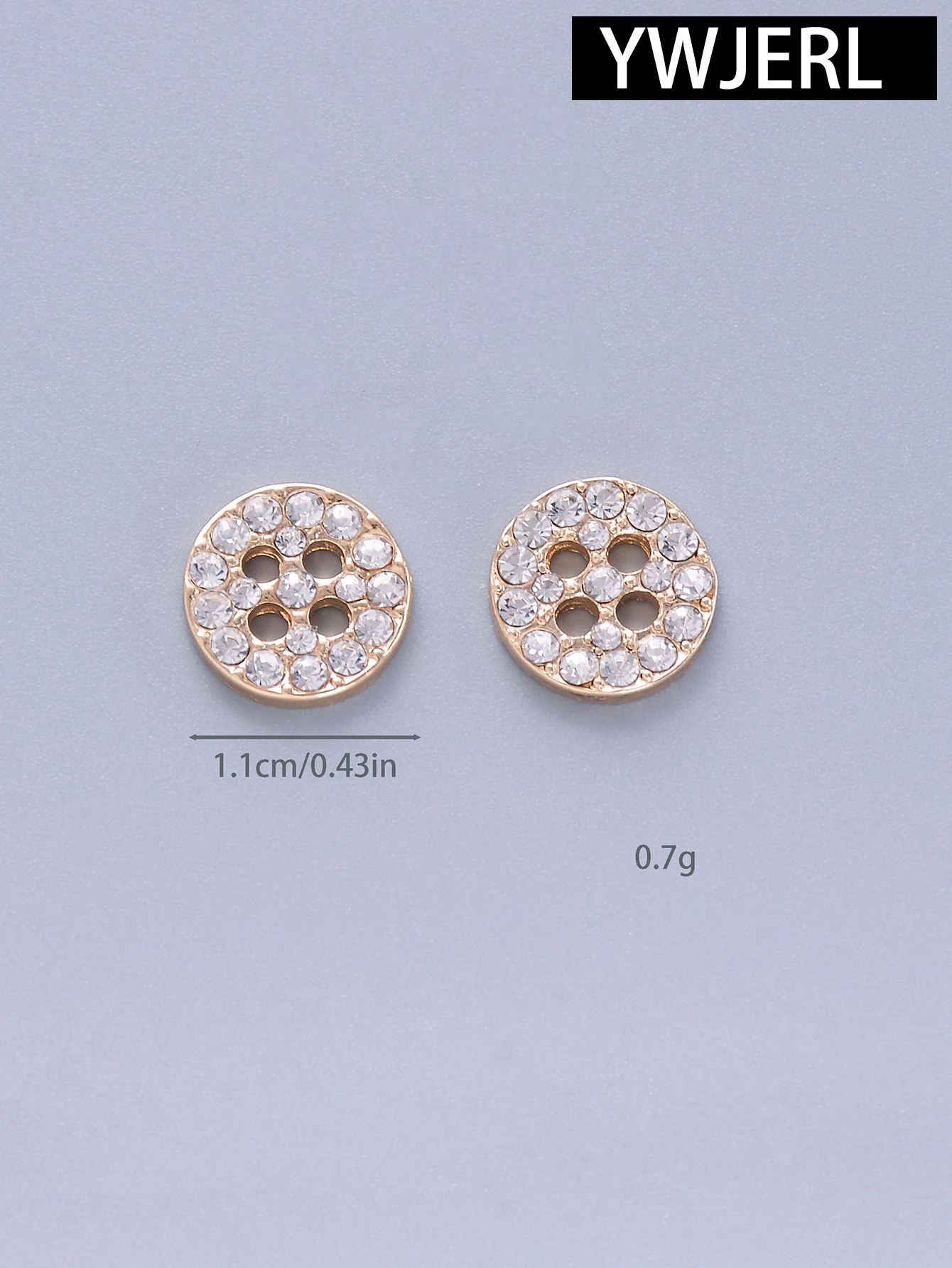 10pcs/Pack 11mm Cute Delicate Shiny Rhinestone 4 Holes Flatback Buttons For Coat Suits Sweater Dress Cuffs Sewing DIY Accessory