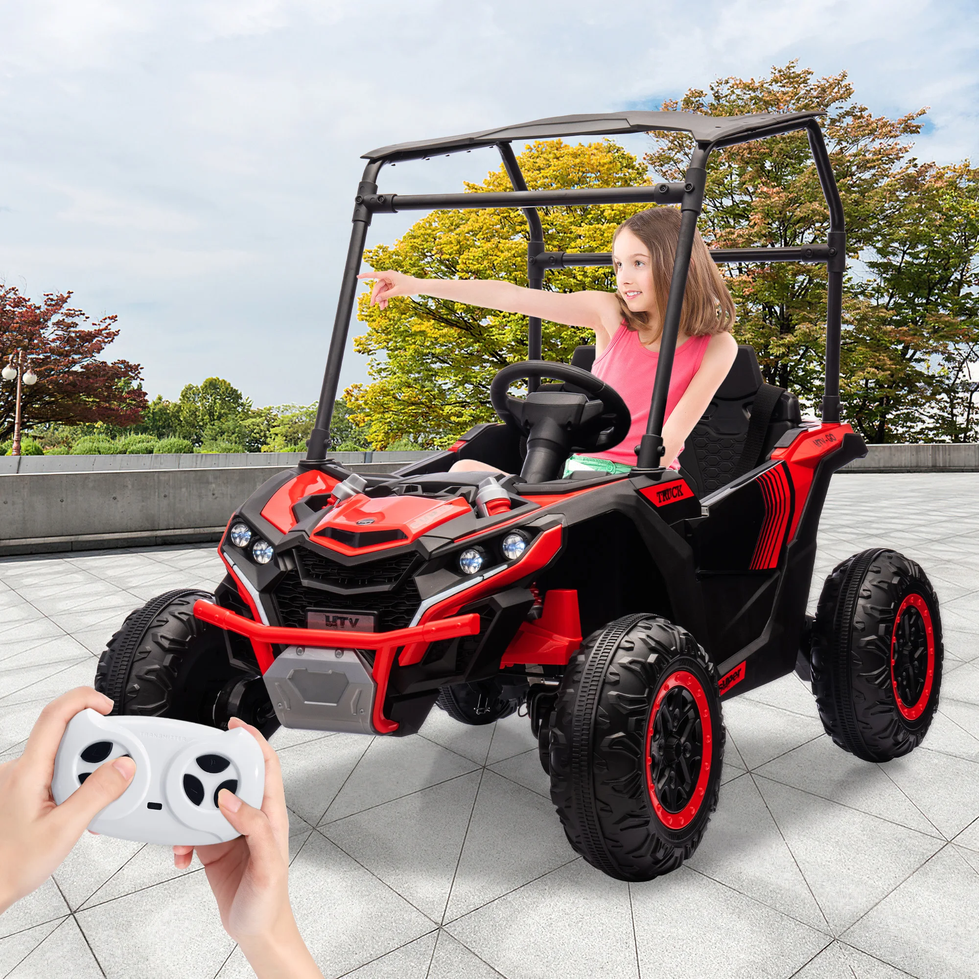 Electric Utv 4 Seater - UTV électrique 24V pour enfants, 2