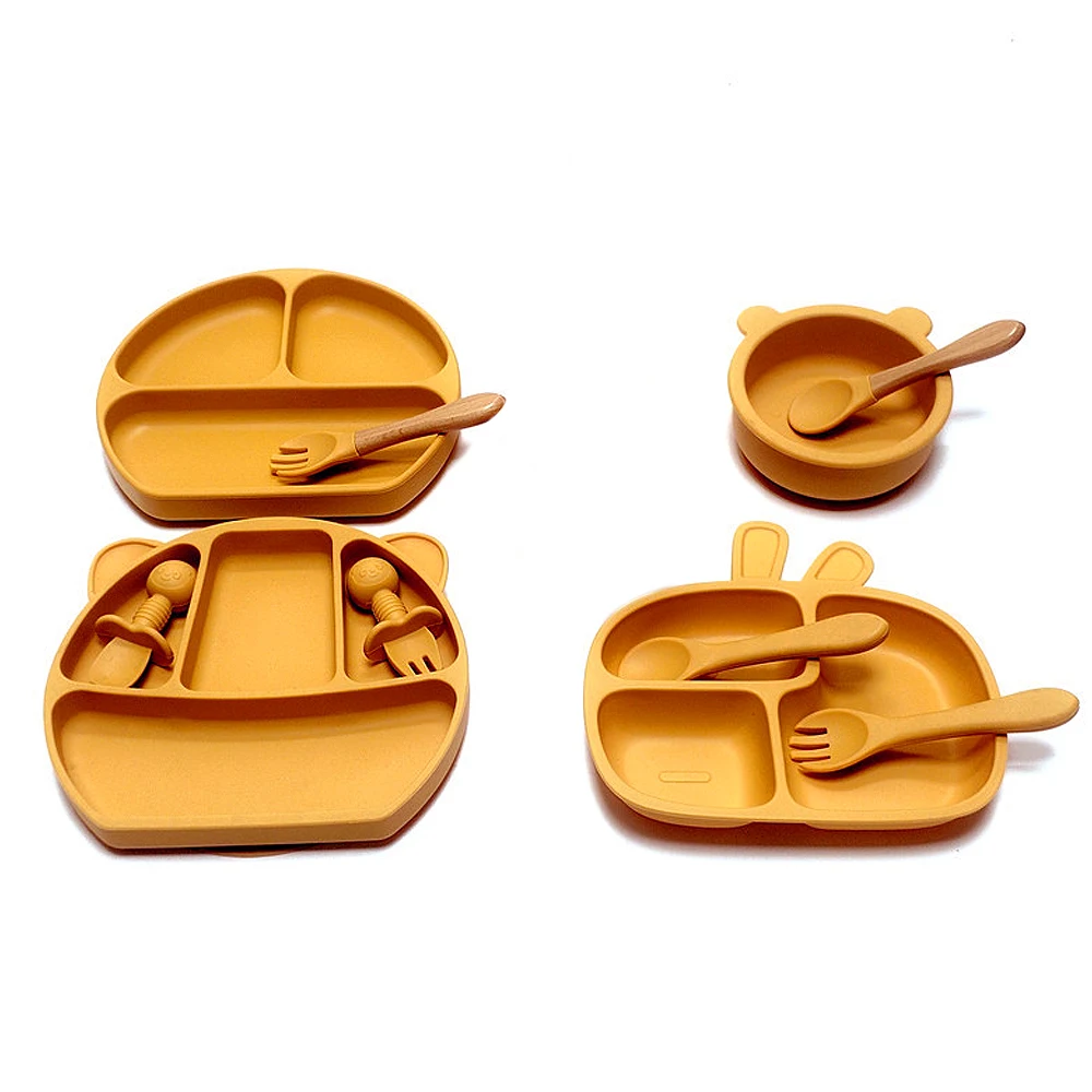 

10 шт., детские силиконовые миски «ложка»