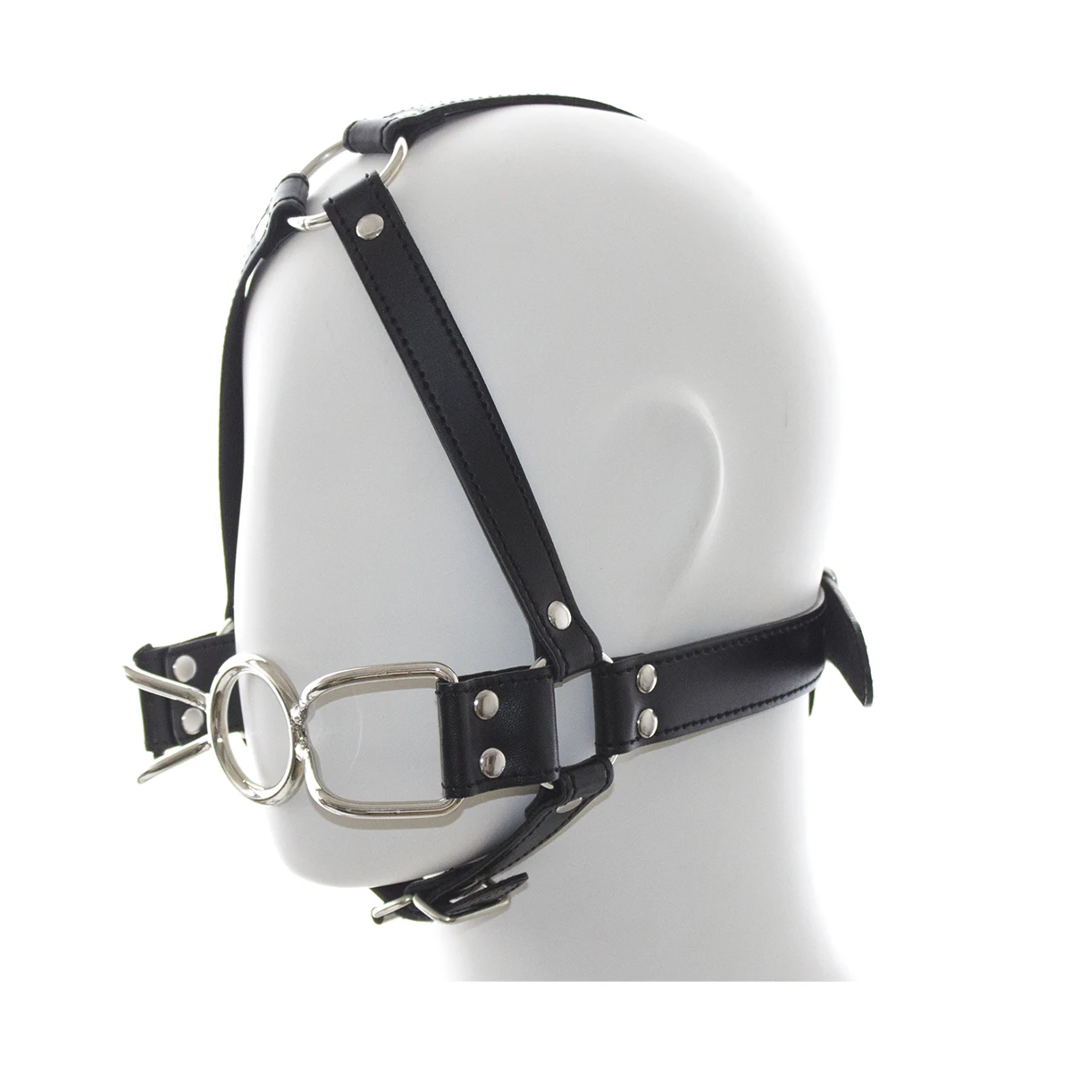 Thierry Head Harness Bondage  Open Mouth Metal O Ring Gag, Fetish SM Bondage Restraint Adult Games Products Sex Toys for Women