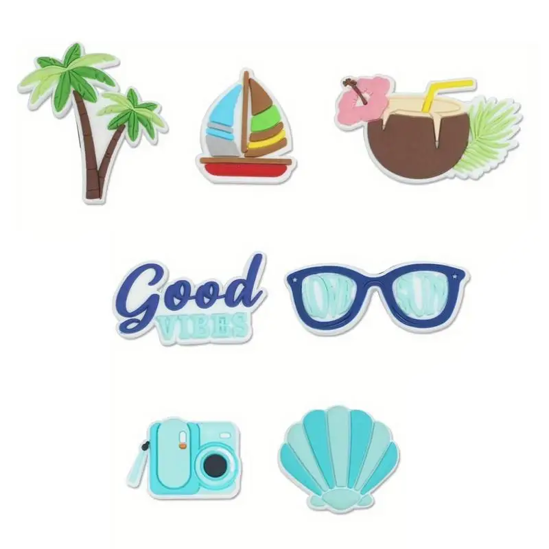 7Pcs Bogg Bags Charm Inserts Phone Sunglasses Case Rubber Beach Charm Vc Rubber Totes Inserts Charm Beach Charm Accessories