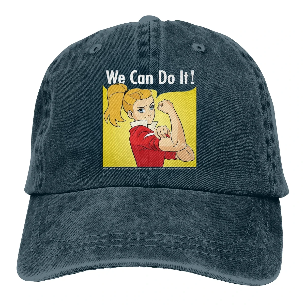 Adjustable Solid Color Baseball Cap Adora Says We Can Do It! Less Washed Cotton Famous Anime She-Ra Princess of Power  Woman Hat