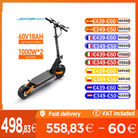 JOYOR S10-S-Z Electric Scooter 60V 18Ah Battery, Dual 1000W Motor ,10” Tire Adult Escooter,65km/h Max Speed 70-85km Range Black