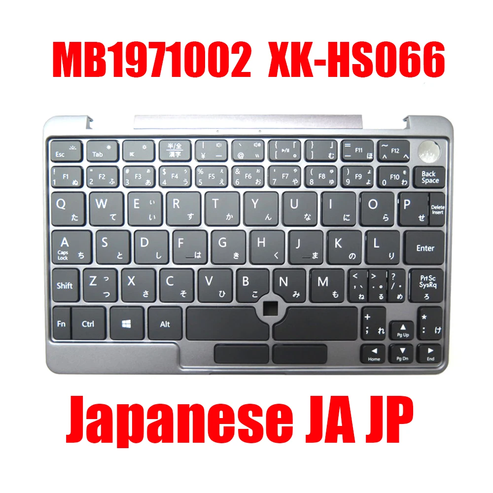 Apoio para as mãos para laptop MB 1971002   XK-HS066 Cinza com teclado japonês JA JP retroiluminado Caixa superior nova