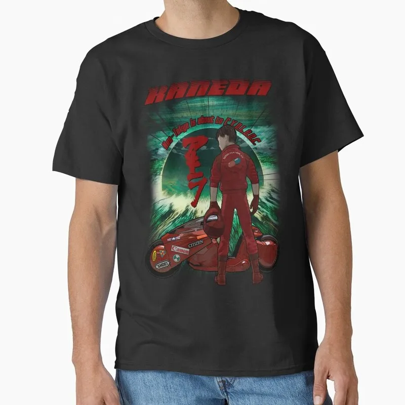 Akira Cyberpunk City Explosion Gift T‑Shirt Katsuhiro Otomo Retro Manga Shotaro Kaneda Neo‑Tokyo Anime Print Short Sleeve Tops