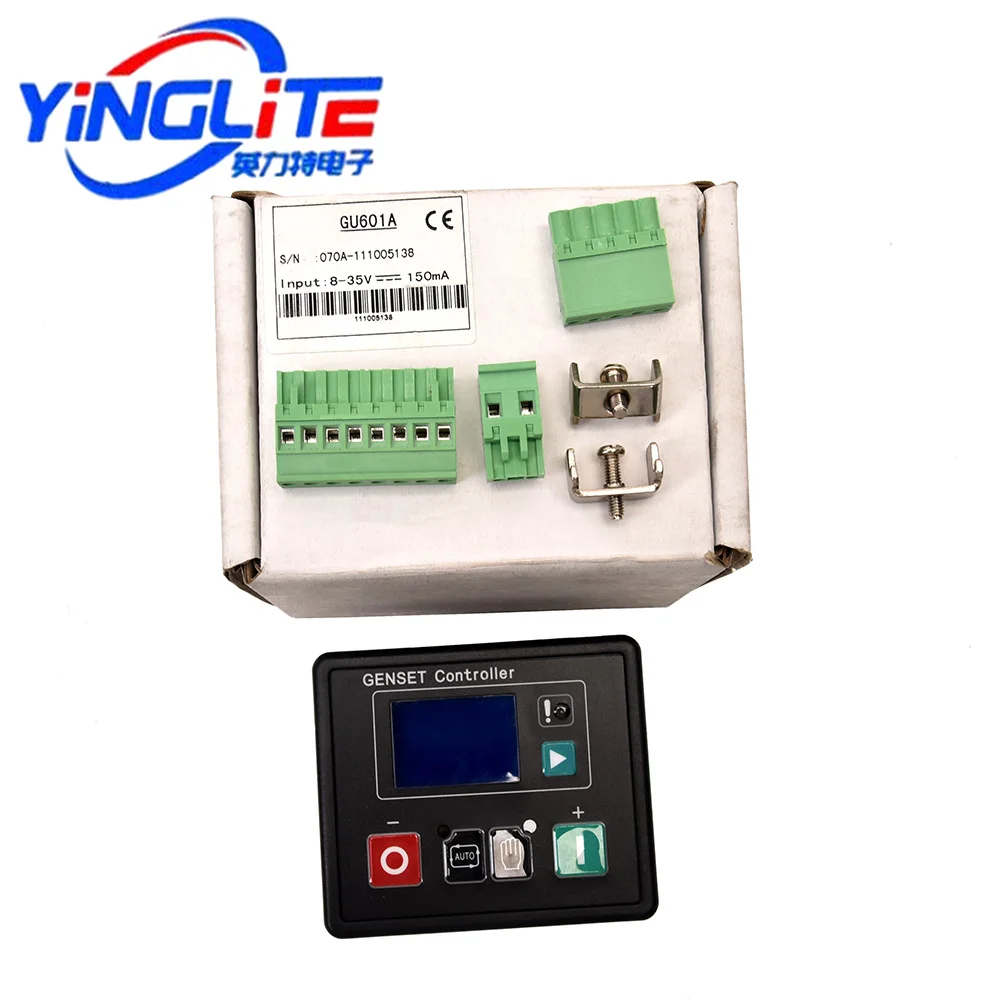 GU601A AVR Diesel Genset Controller LCD Display Auto Start Generator Control Board for Electrical Equipment