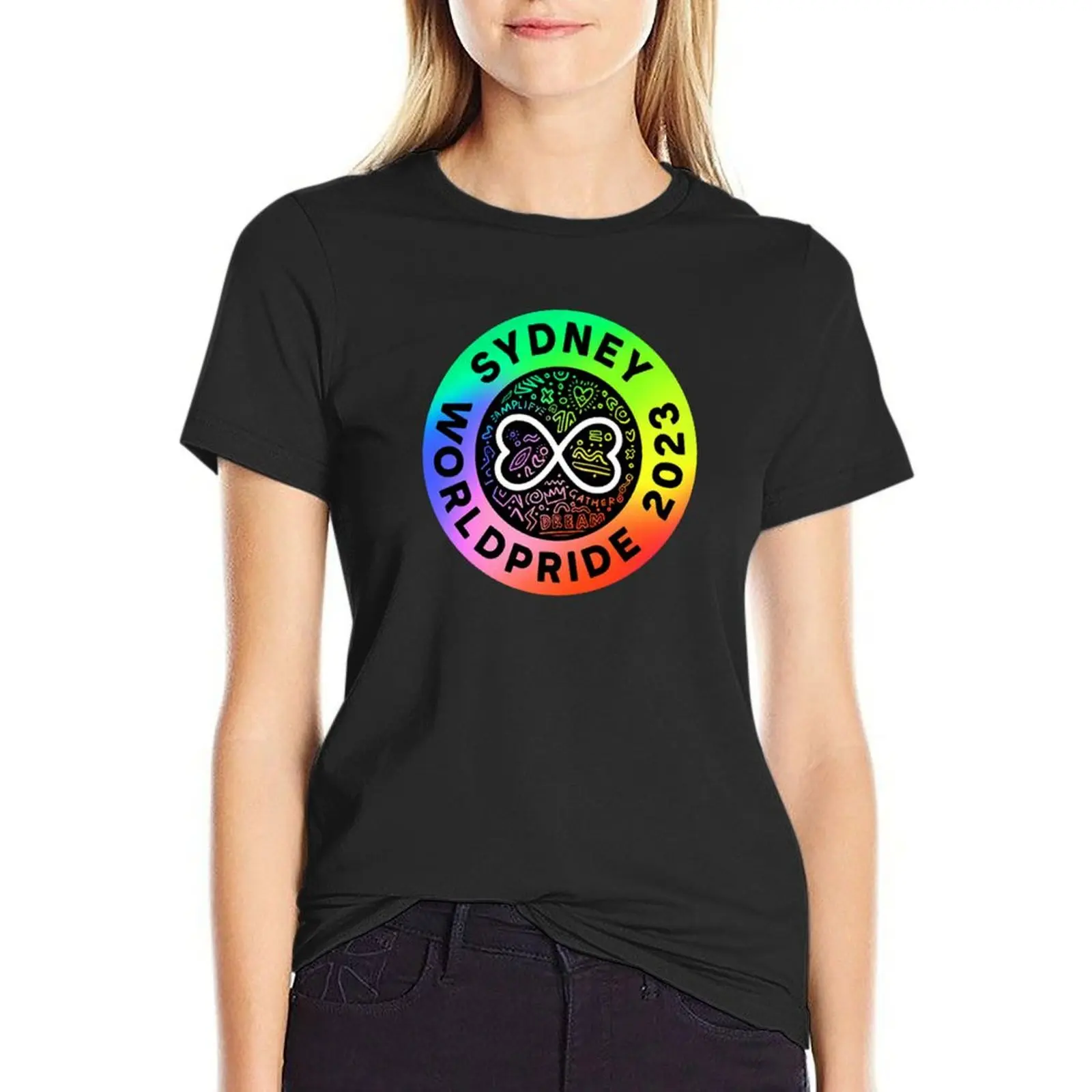 Worldpride Sydney 2023 Black T-Shirt Short sleeve tee anime shirts graphic tees tees Summer Women's clothing