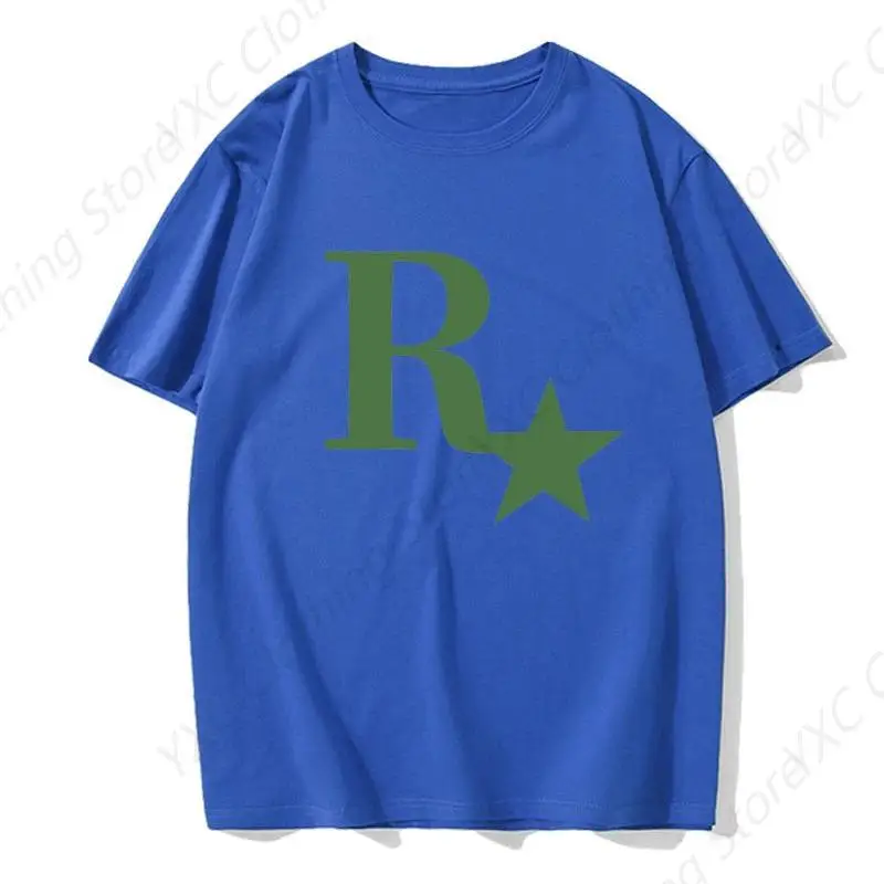 R Star Men's T-shirt- Short Sleeve Crew Neck Soft Fitted Tees S - 6XL Fresh Classic Basic Tshirts