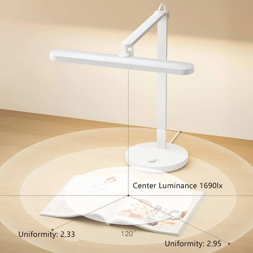 Imagem -05 - Xiaomi Mijia Pro Desk Lamp Pro Versão de Leitura e Escrita Suporte de Lâmpada Largo Iluminação aa Trabalhar com Mijia App Proteção Ocular