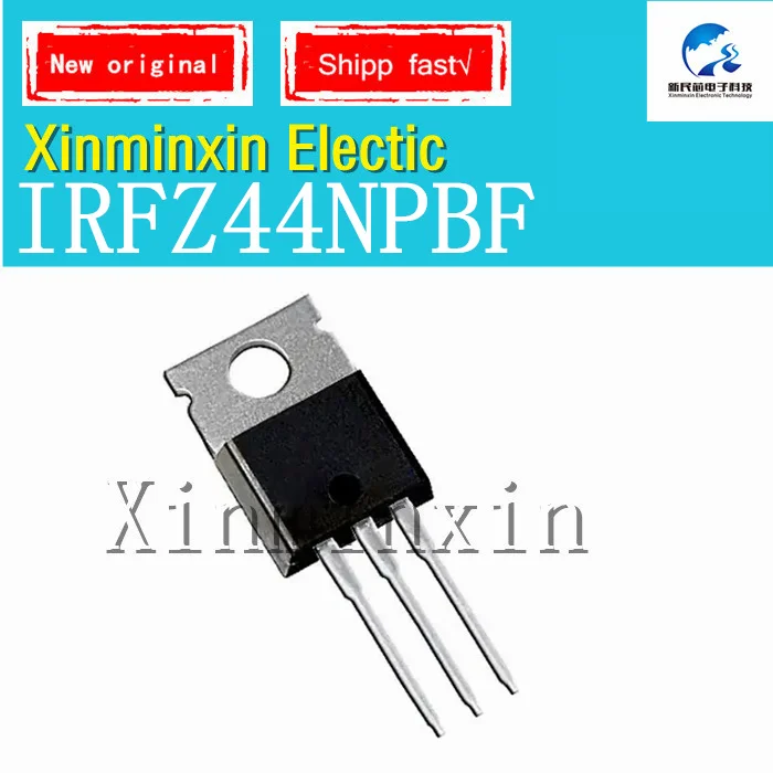 10 teile/los irfz44npbf irfz44n bis-220-3 Spannung standhalten: 55V Strom: 49a ic Chip neues Original auf Lager