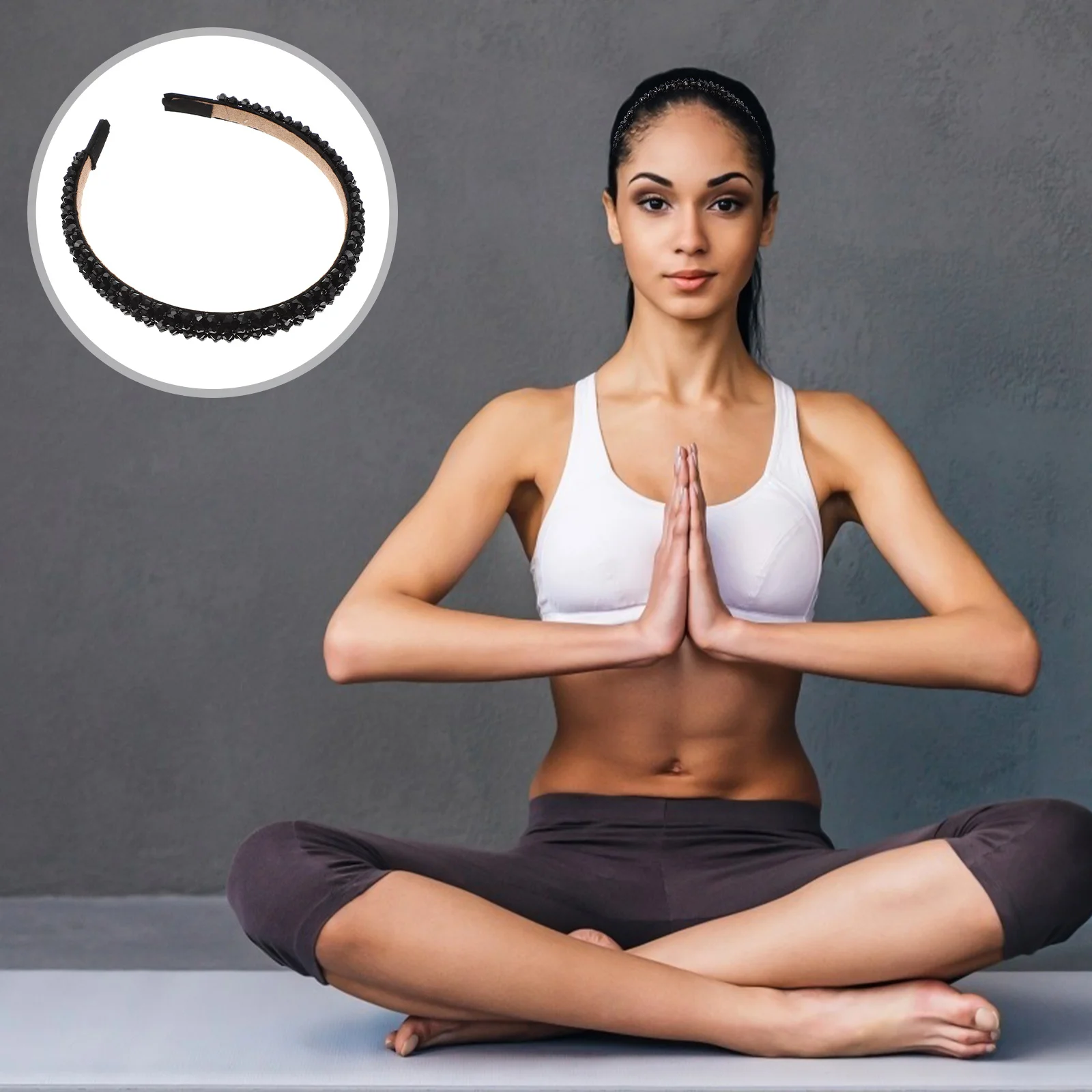 

Crystal Beaded Hairband Exquisite Headband for Women Girl Chic Haircut Decor Fashion Crystal Headdress Girl Haircut Decor