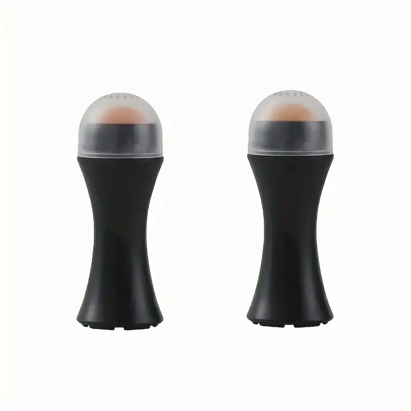 재사용 가능한 오일 흡수 화산 롤러, 즉시 여분의 오일 광택 제거, 부드러운 휴대용 오일 컨트롤 솔루션, 1 개, 2 개