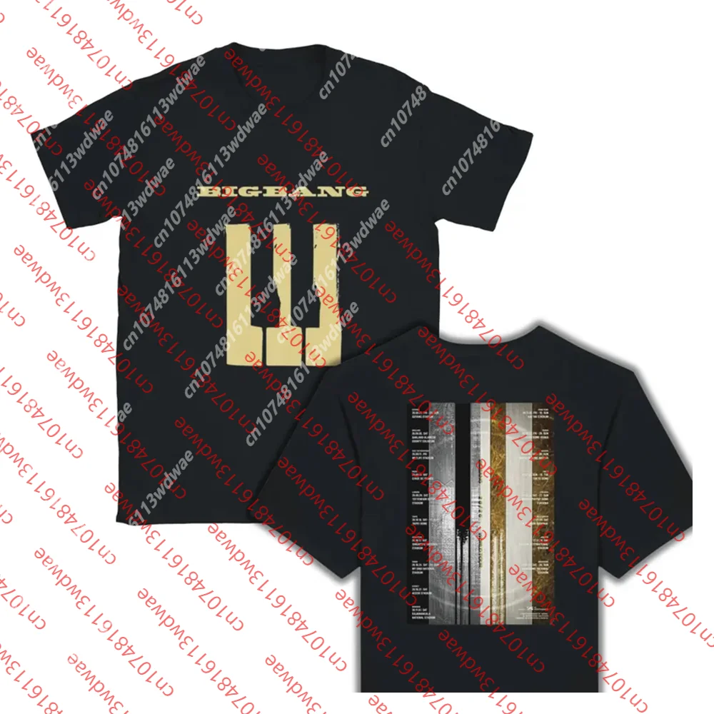 BIGBANG 20th Anniversary World Tour Oversized T Shirt Unisex Black Short Sleeve Women Tee Vintage K-pop Fans Concert Tour Merch
