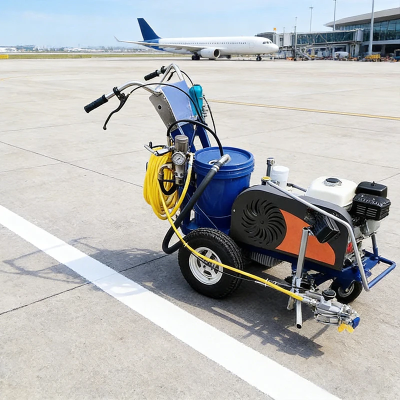 Road Marking Machine Line Striping Machine Traffic Line Striper High Pressure Airless Hand Push Cold Paint For Pavement Slab