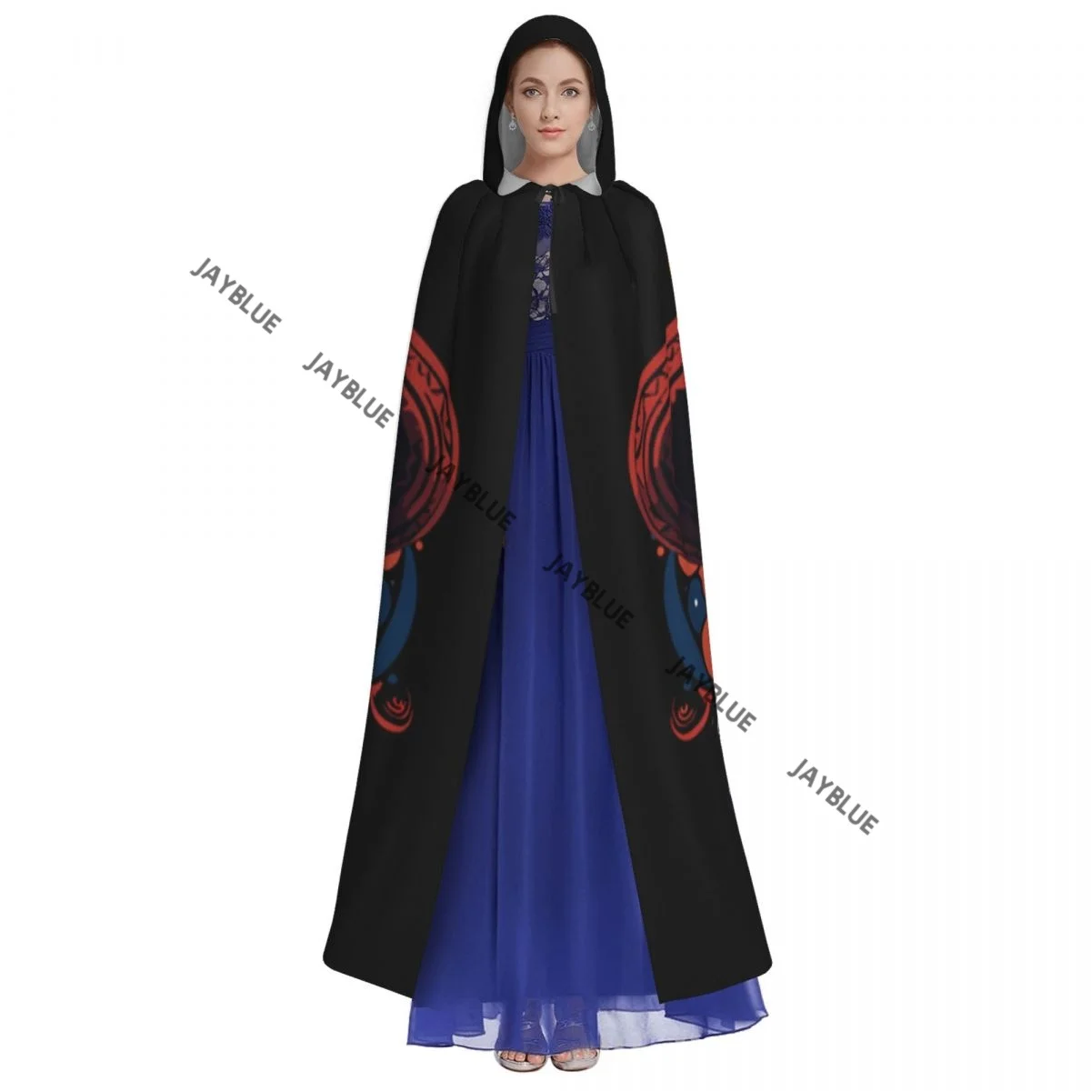 Unisex Adult Day Of The Dead Cinco De Mayo Cloak with Hood Long Witch Costume Cosplay