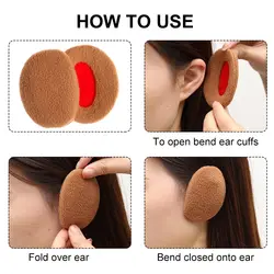 Windproof Soft Warm Fluffy Fleece Winter Ear Cover Bandless Ear Warmers Earmuffs Ear Warmers
