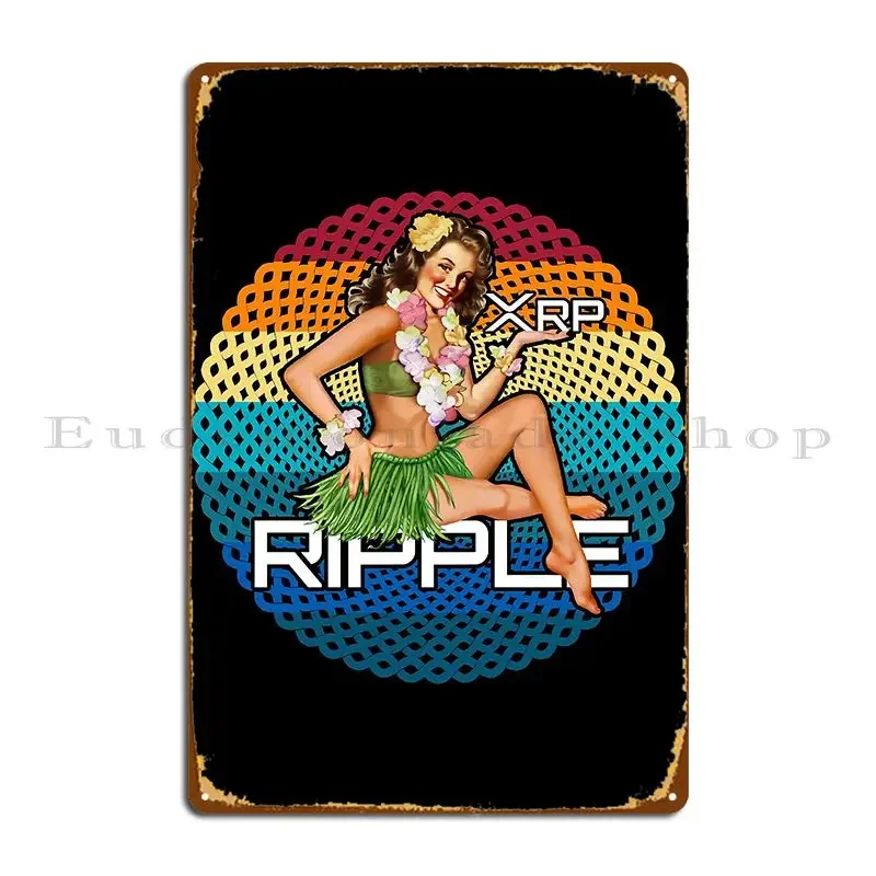 Ripple Xrp Hodl Bitcoin Altcoin Crypto monnaie crypto-monnaie Plaque métallique décor mural conception personnalisée Pub étain signe affiche