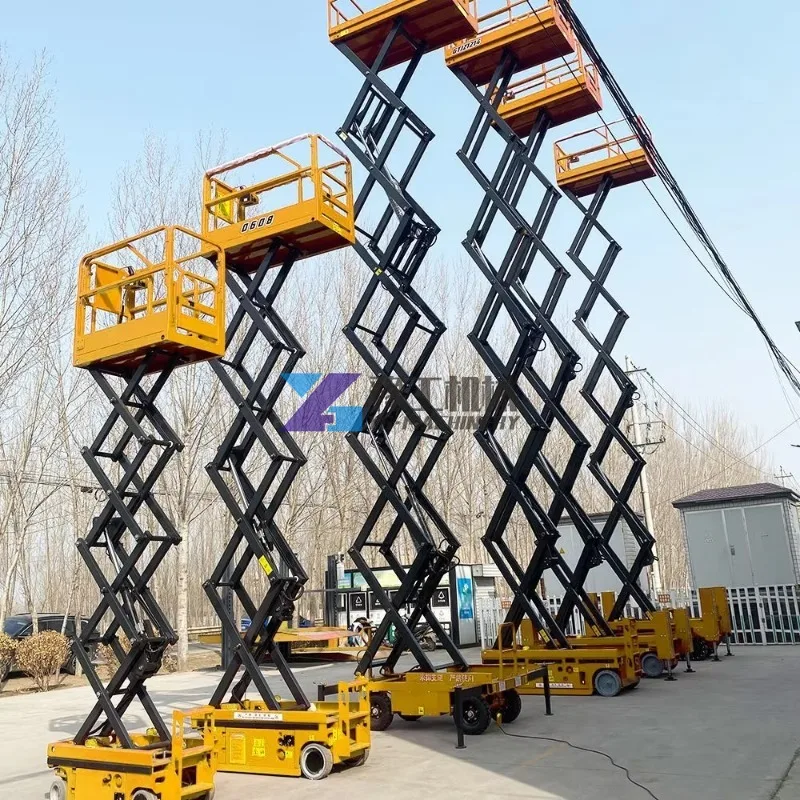 Plate-forme élévatrice à ciseaux de fabrication d'ascenseur automotrice de bonne qualité, plate-forme Mobile à haute altitude, chariot de devoirs d'usine en Chine
