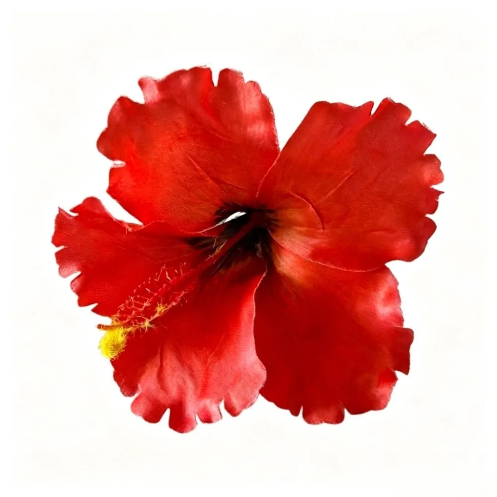 Artificial Flower Hibiscus Flower Hair Clip Do Not Hurt Hair Bohemia Style Hearwear Photo Beach Travel Side Clip Summer - view 3