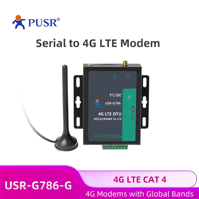 PUSR-módem Industrial M2m RS485 4g Lte, Gsm Serial, frecuencia Global, USR-G786-G