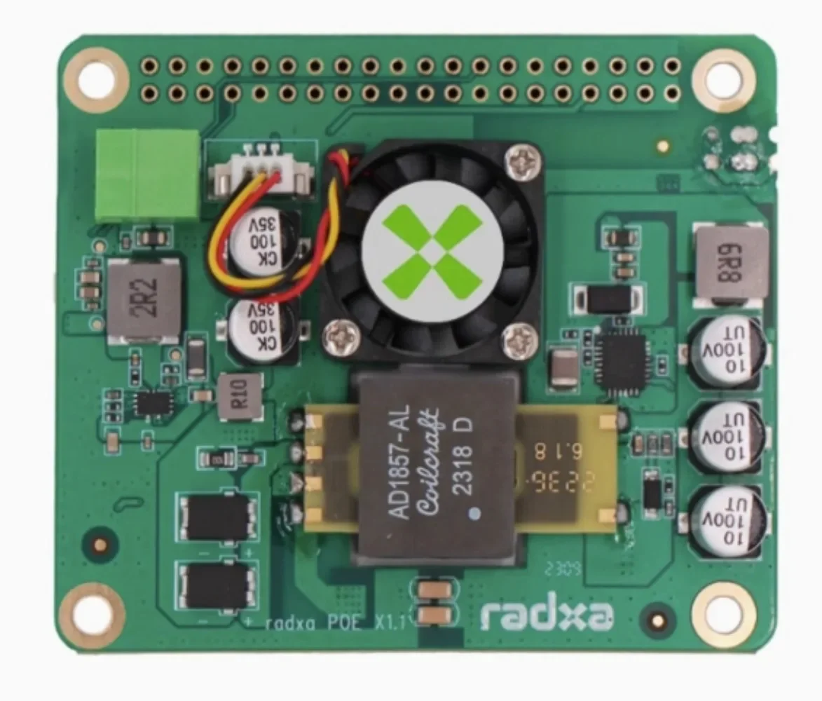 Carte adaptateur ROCK PI 23W/25W POE HAT adaptée pour ROCK 3/4/5