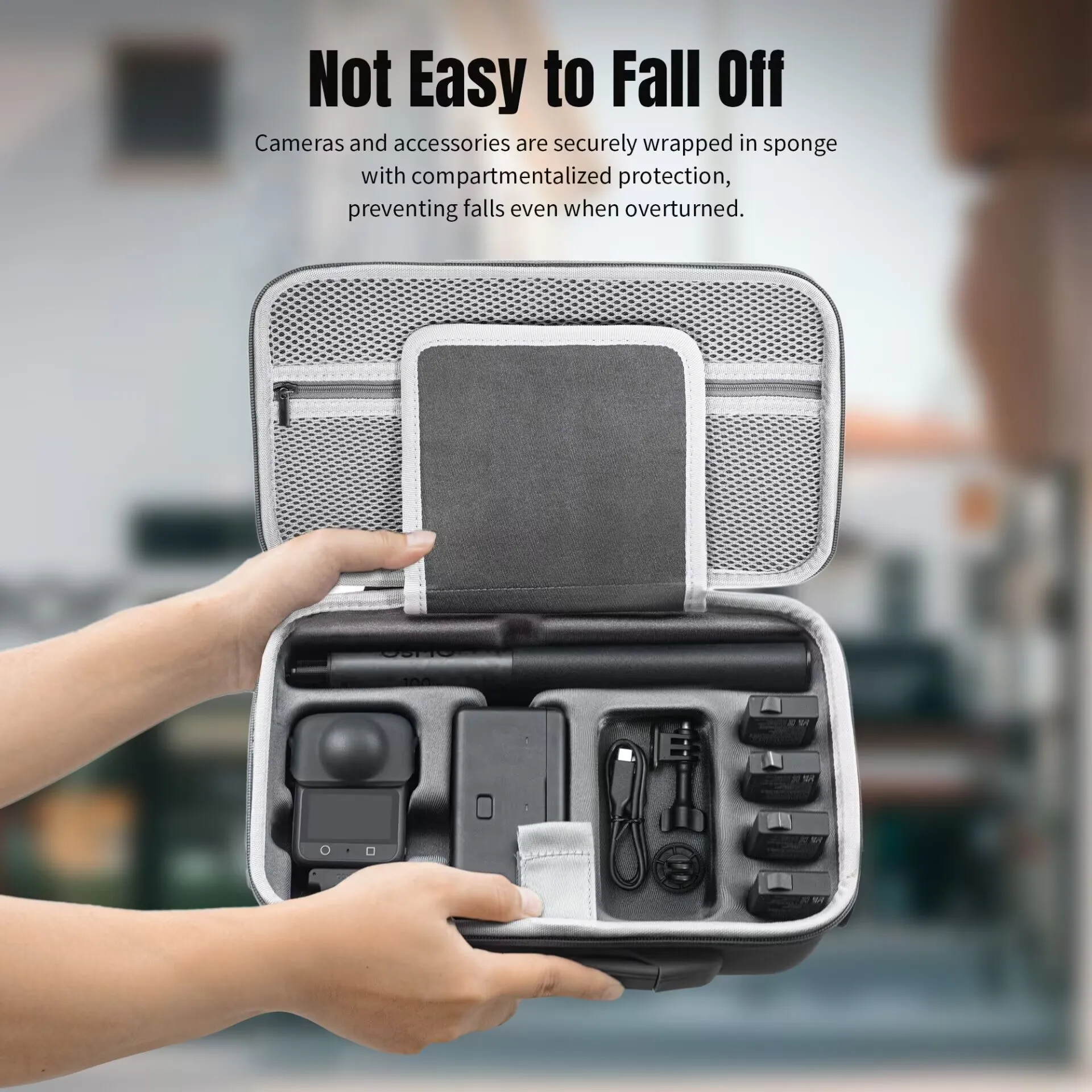 STARTRC Opbergtas voor DJI OSMO 360 Panoramische Camera Accessoires PU Draagbare Reisopslag Crossbody tas Dubbele Rits Ontwerp