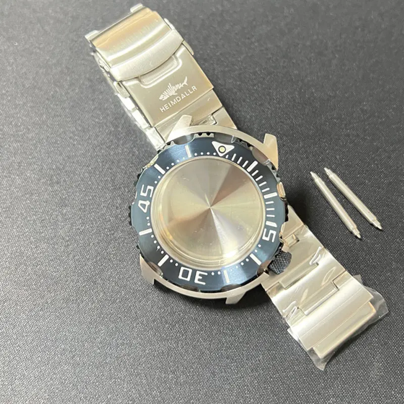 Watch Parts 45.5mm Stainless Steel Watch Case Sapphire Rotating Bezel 20Bar Waterproof Suitable For NH35/36 Movement