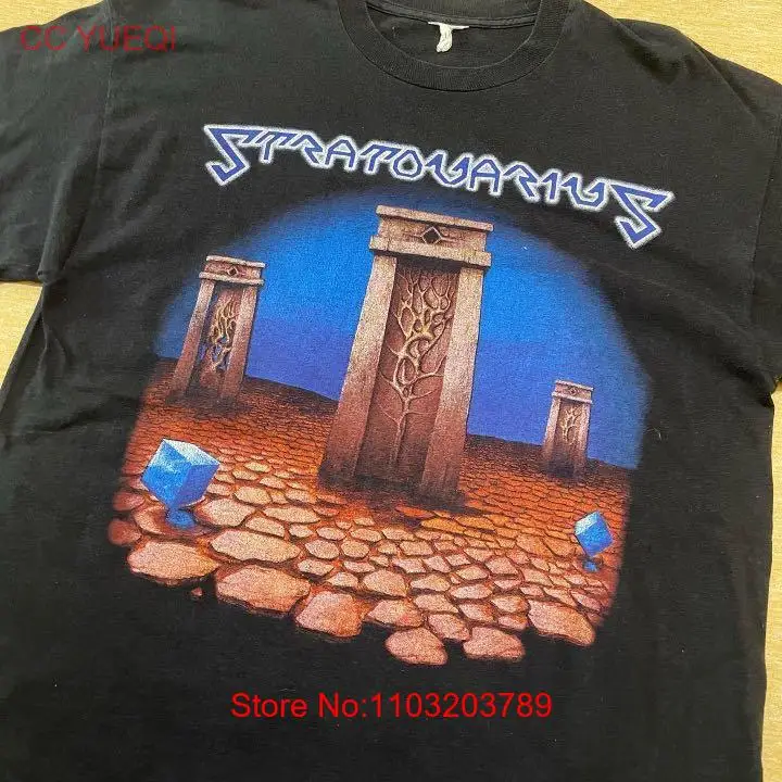 Stratovarius band tour graphic short sleeve black shirt men women S-5XL KTV8539