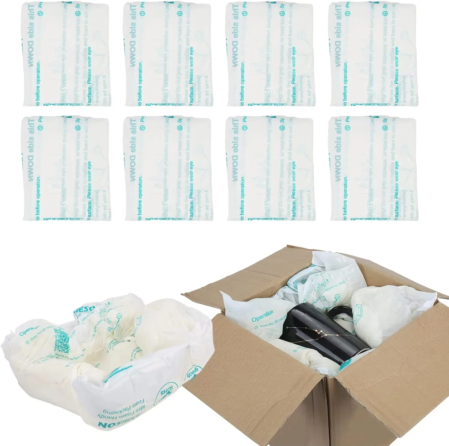 Instant Pack Quick Expanding Foam - Packing and Shipping Solution PACK of 4 Handy Foam Room Temperature Expanding Foam Packaging
