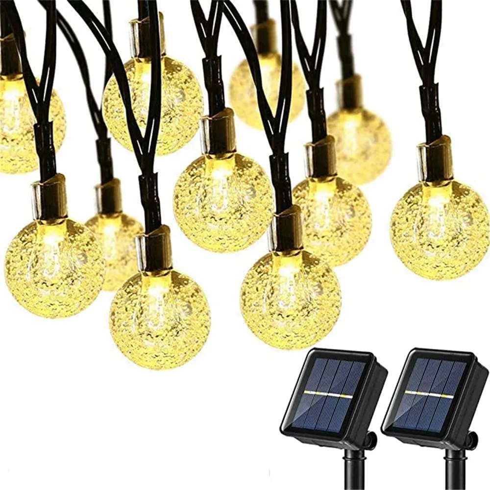 

Solar String Lights Outdoor Garden Crystal ball LED Light 5M7M/12M Waterproof Solar Powered Patio Lamp For Christmas Party Decor