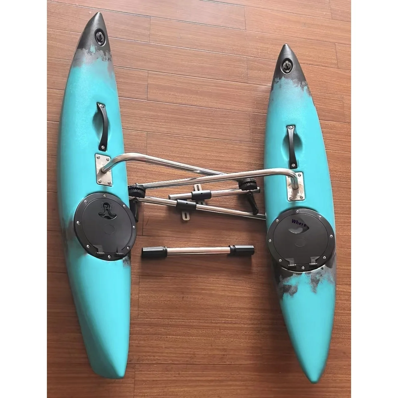 Plastic Float,Kayak Accessories Pontoon Set with Balance Adjustment Handle Upgrade Independent Packing & 10kg Gross Weight
