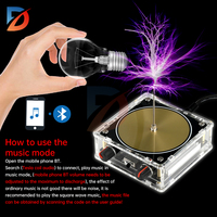 Music Tesla Coil Bluetooth/AUX Dual Mode Music Box Artificial Lightning AC110-240V Touchable Audio Input Science Experiment