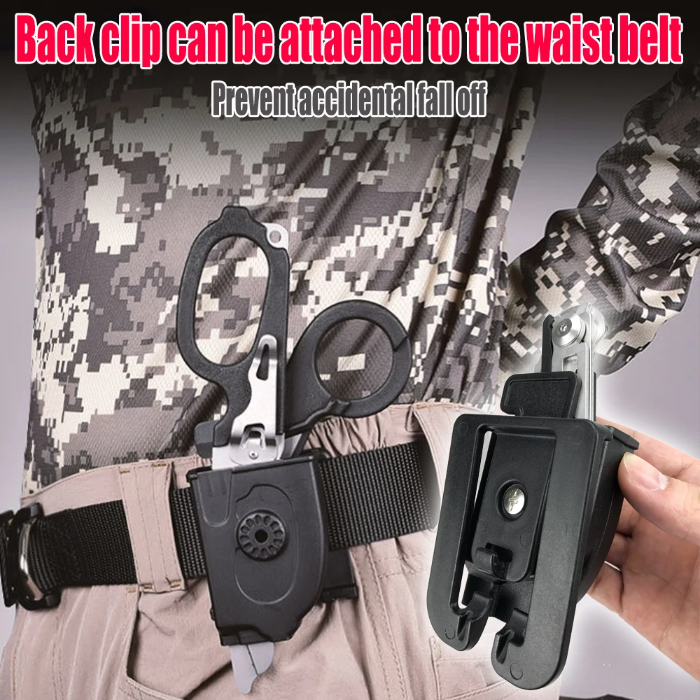 Raptor Notfallschere, multifunktionale Schere mit Gurtschneider und Glasbrecher mit kompatiblem Holster – Detail 10