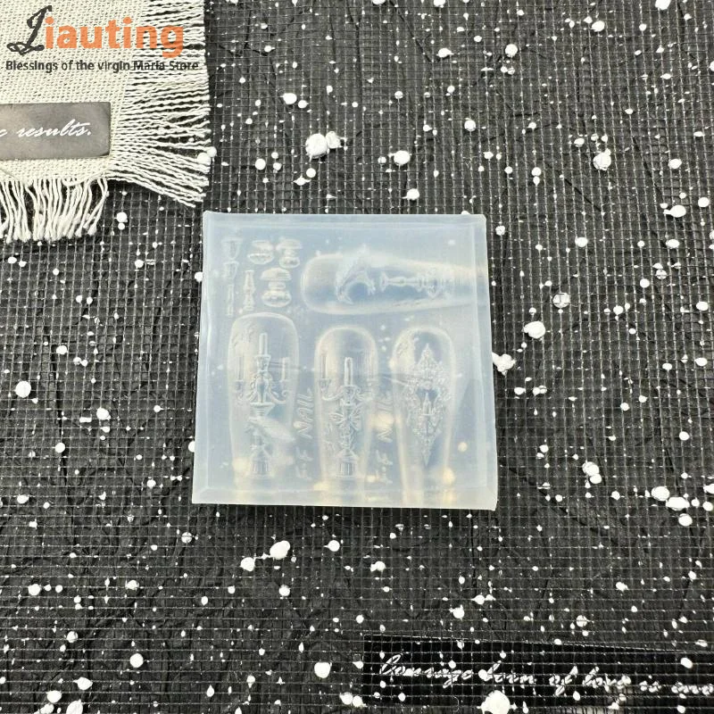 3D Blume Relief Silikon Nagel Form Kerzenhalter Rose Transparent Nägel Vorlagen DIY Nail art Dekoration Maniküre Design Werkzeuge