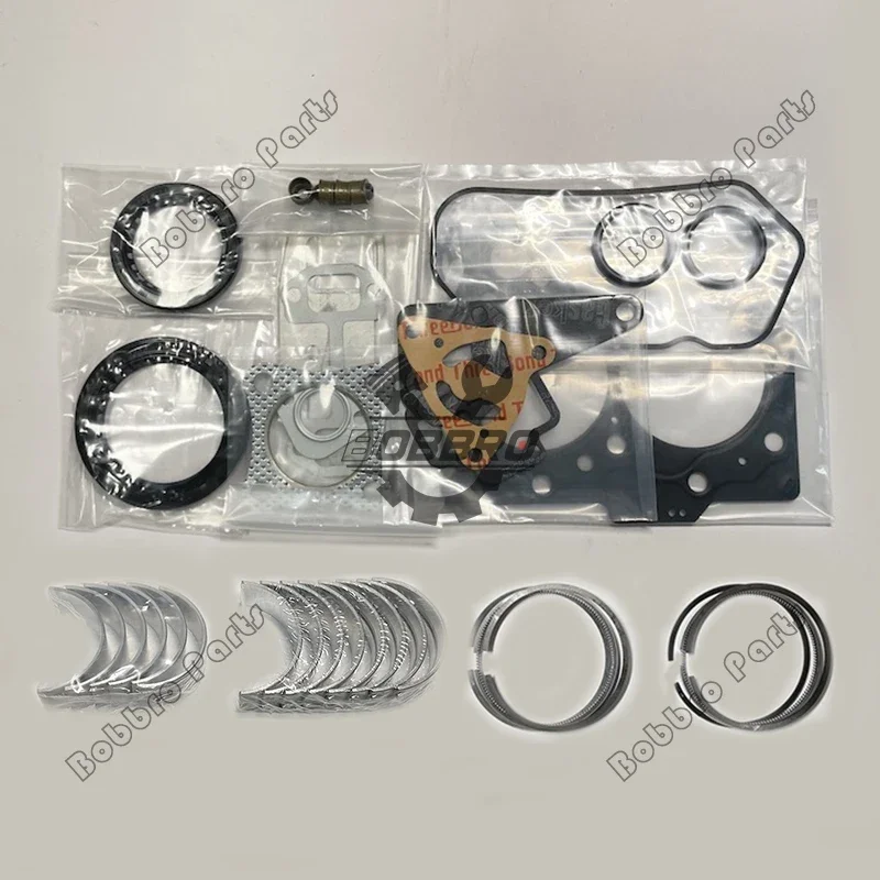 

2D70E Overhaul Re-ring Kit With Full Gasket Kit Piston Rings Main Bearings Con Rod Bearings For Komatsu Excavator Engine Parts