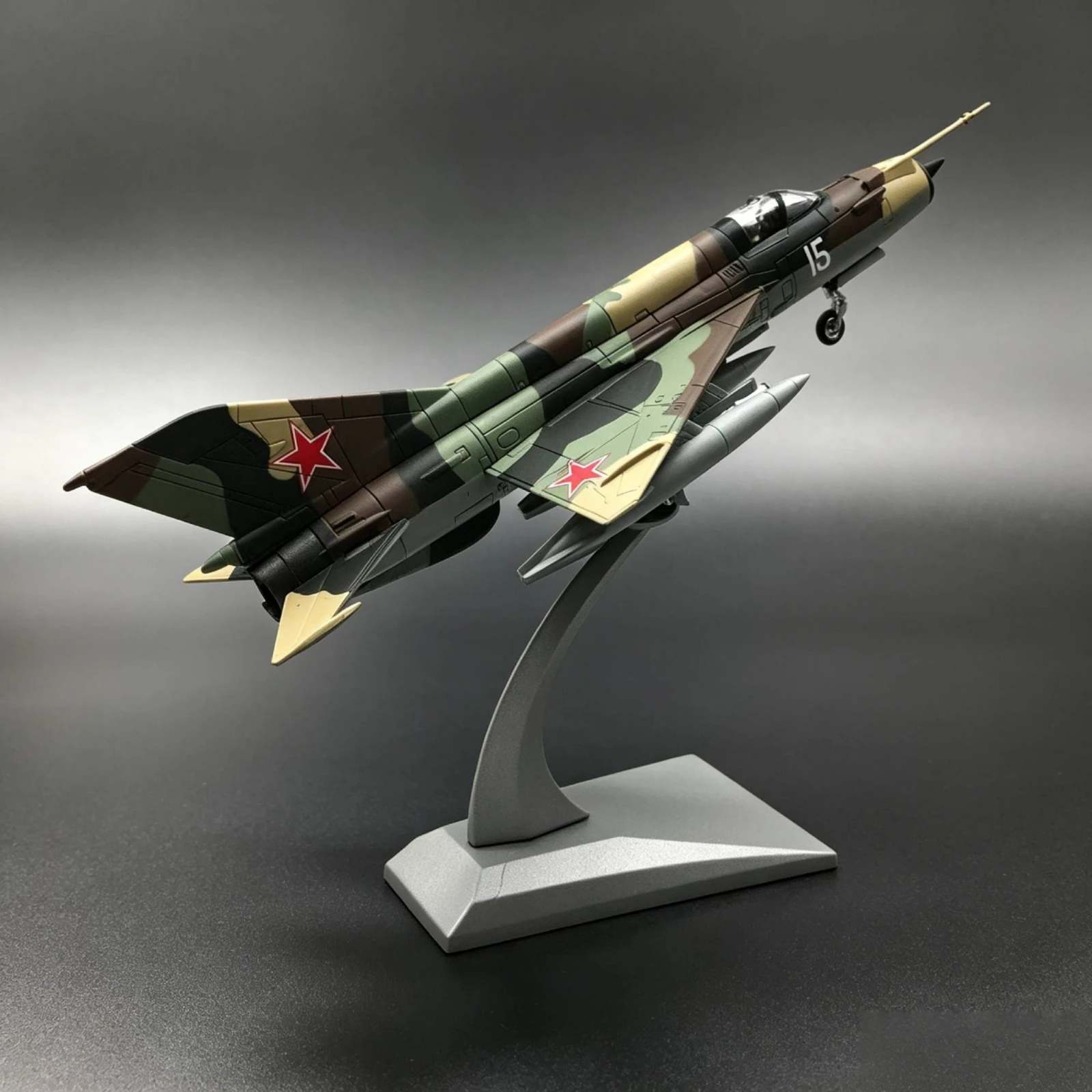 

Fighter Jet Model with Stand Detailed Soviet-Era Fighter Jet Model Model Toy Full Exterior Sturdy for Collectors, Office