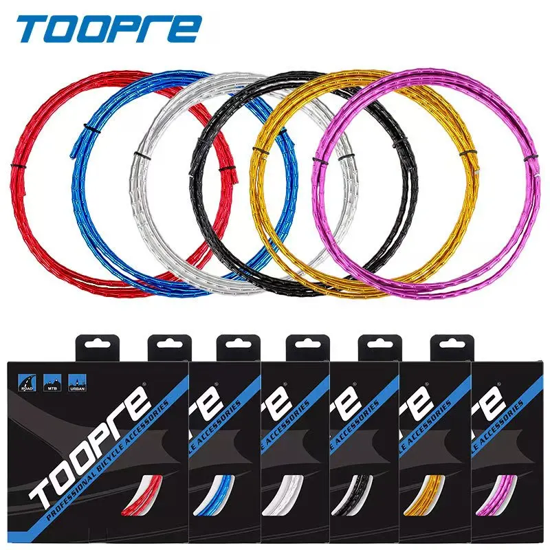 TOOPRE Mountainbike Slub Line Schalt-/Bremszugleitung aus Aluminiumlegierung, ölgefüllt, Fischgrätenkabel, Fahrradteile