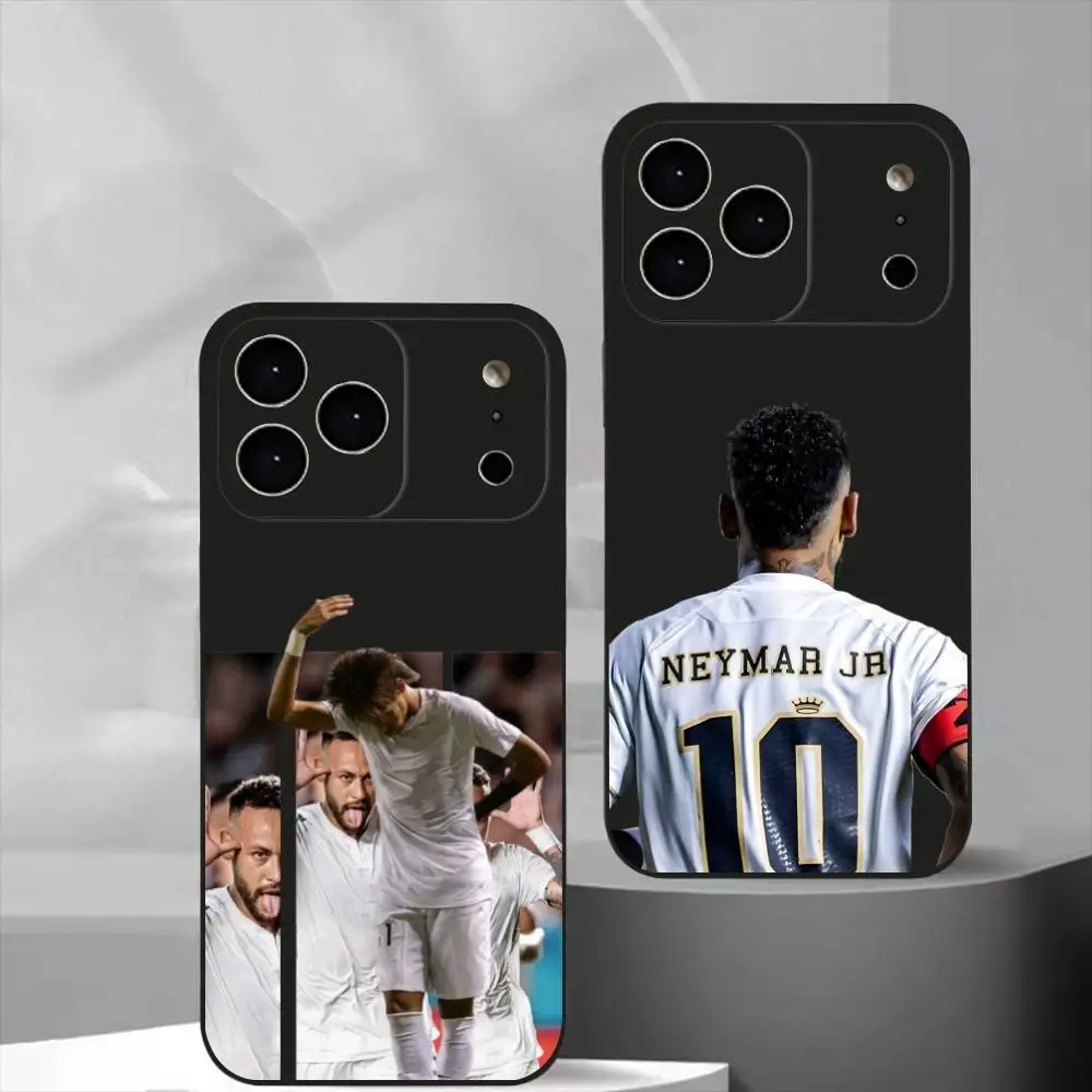 

10 NEYMAR JR 2026 Phone Case For iPhone 17,16,15,14,13,12,11 Plus,Pro Max, Soft Silicone Black Cover