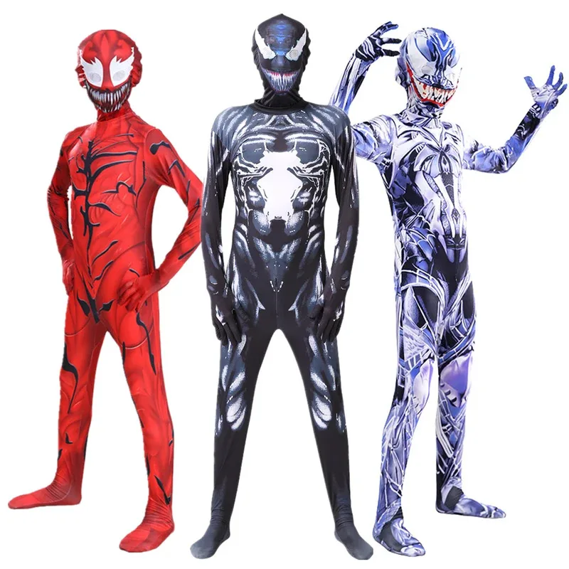 Disfraces de MARVEL Venom para niños y adultos, disfraz de Spiderman Rival antihéroe Tom Hardy, colección de Fans, mono, capa de LICRA, regalo para niños