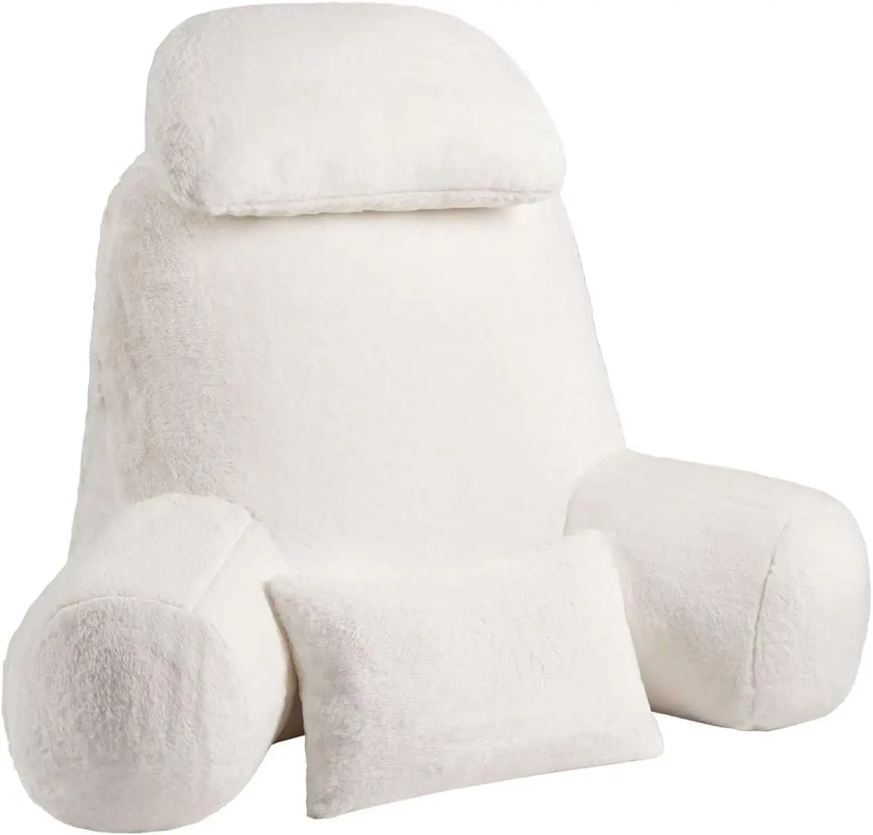 

Extra Large Reading Pillow for Bed and Couch with Adjustable Neck Roll, Washable Cover - Ideal for Adults and Teens