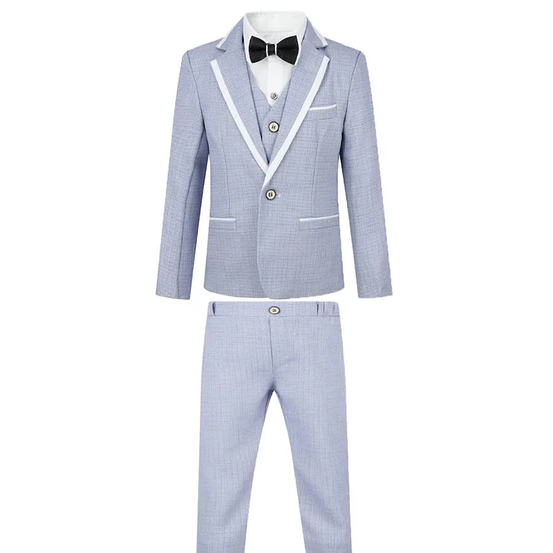 

Костюм для мальчиков на свадьбу куртка для хозяйки подростков детей жилет брюки галстук-бабочка платье для смокинга для церемонии дети на выпускной костюм для фотосессии