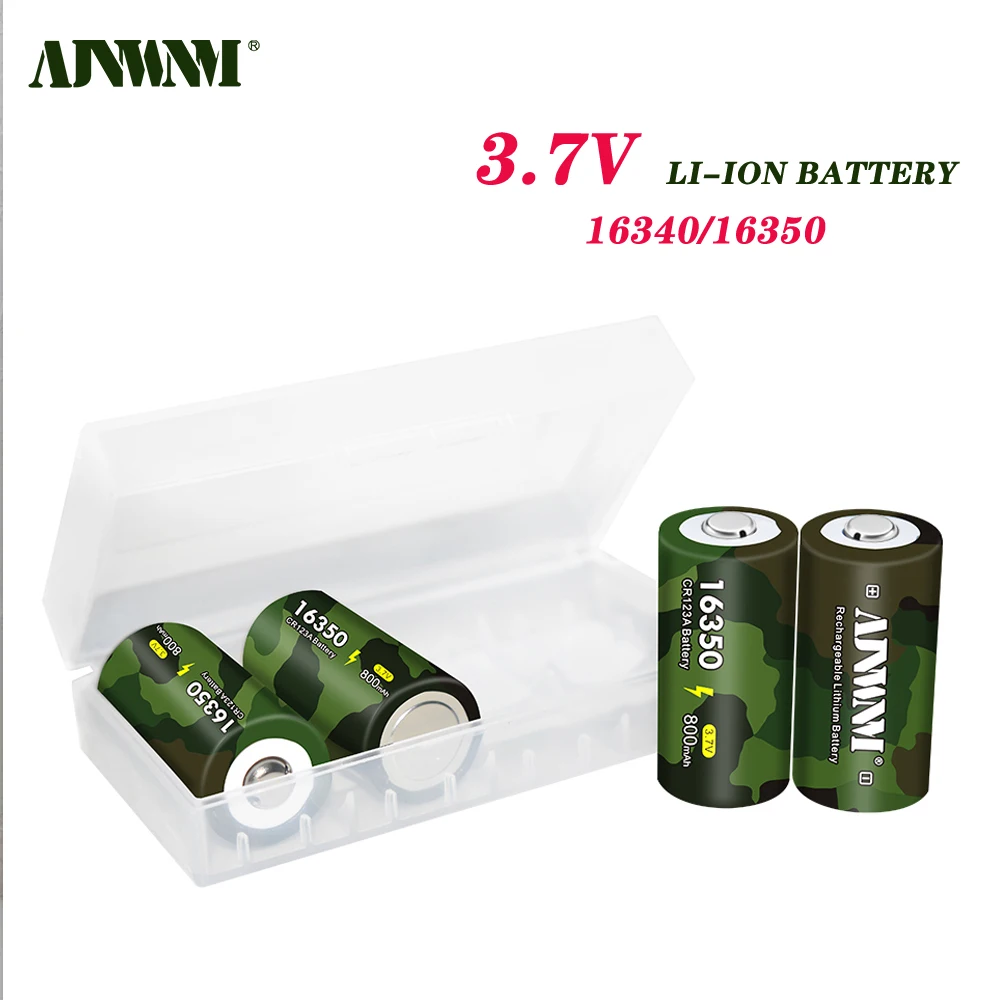 

CR123a 800mAh 16340 Rechargeable Battery For Arlo HD Camera And Reolink Flashlight Travel Argus 3.7V Cr123a Rechargeable 800mAh