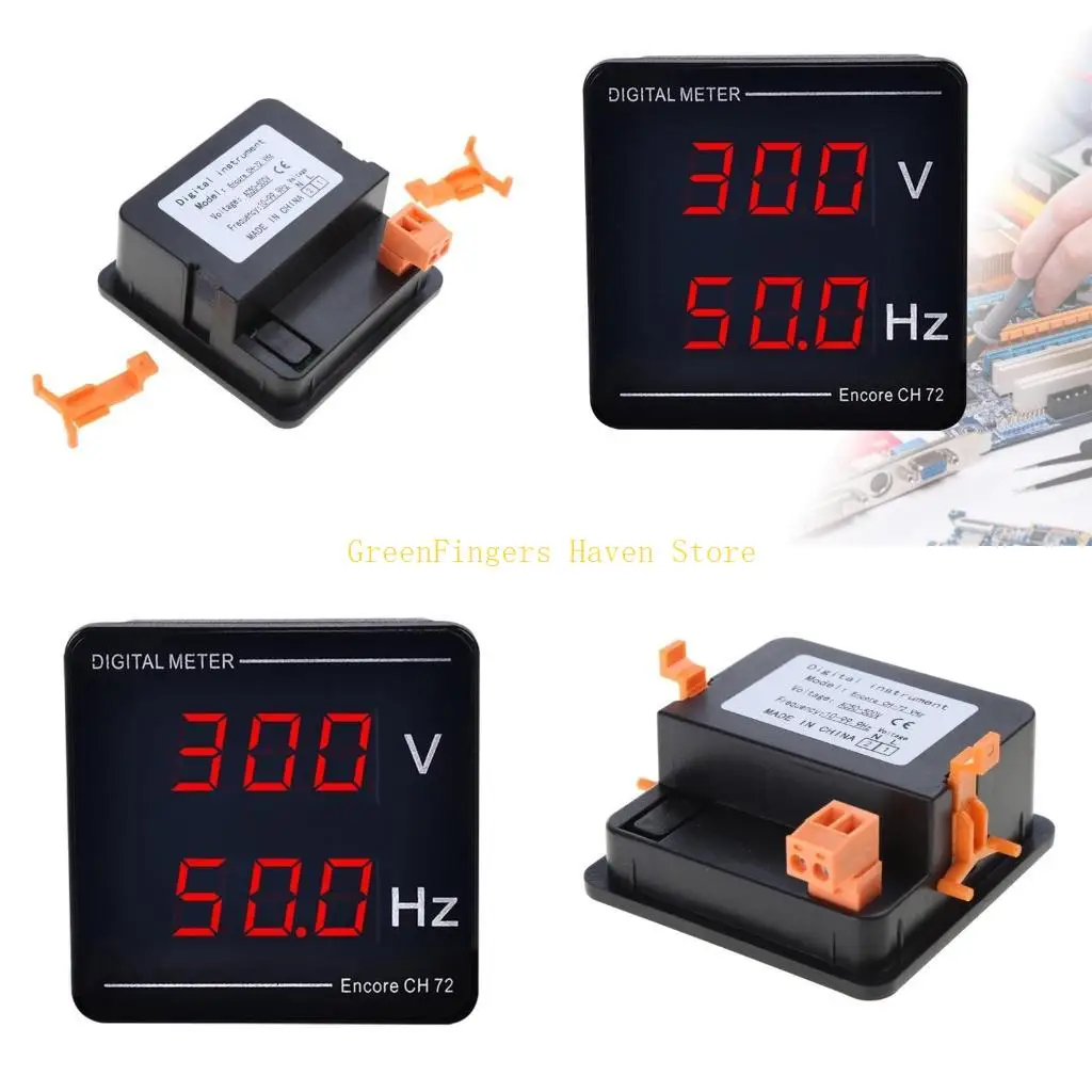 

F68D High Performance Digital Voltmeter Frequency Panel Meter AC50-500V LED Display
