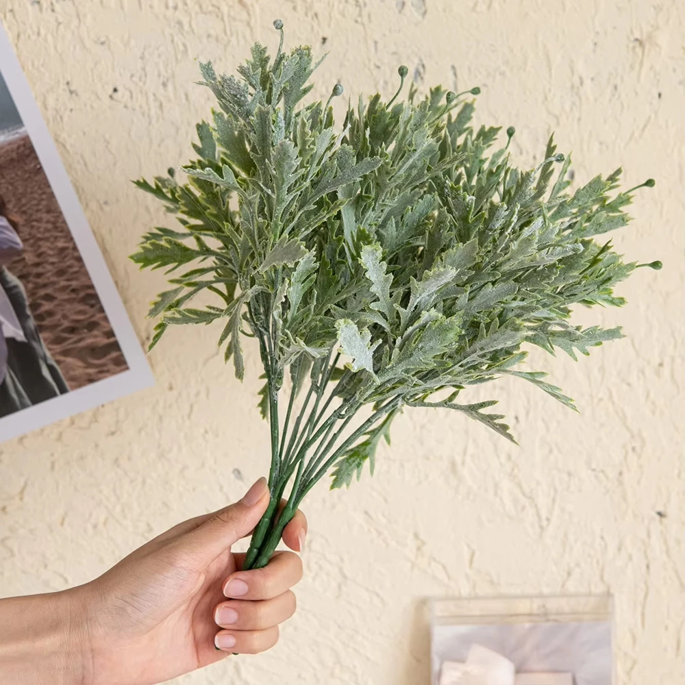 Künstliche Blumen Chrysantheme Lassen Gefälschte Pflanzen Füllstoff Hause Zimmer Valentinstag Hochzeit Fotografie Decora Kranz Material Requisiten